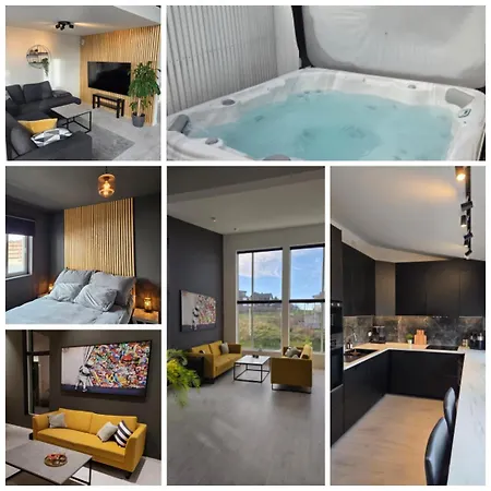 Moderne Med Jacuzzi Og Gratis P-plass דירה Narbø